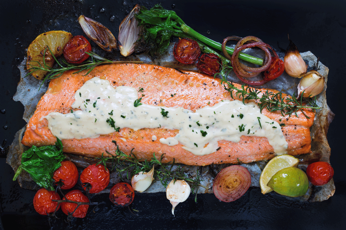 Baked Salmon With Lemon Dill Sauce Recipe