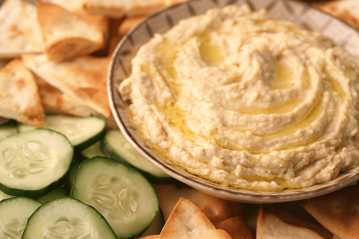 Sliced Cucumber With Hummus Recipe: A Light And Crisp Snack