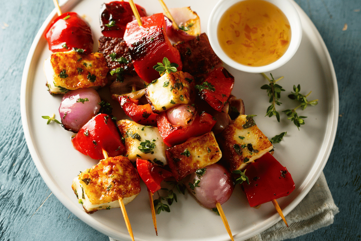 Teriyaki Tofu And Vegetable Skewers Recipe: Grilled Dinner Delight