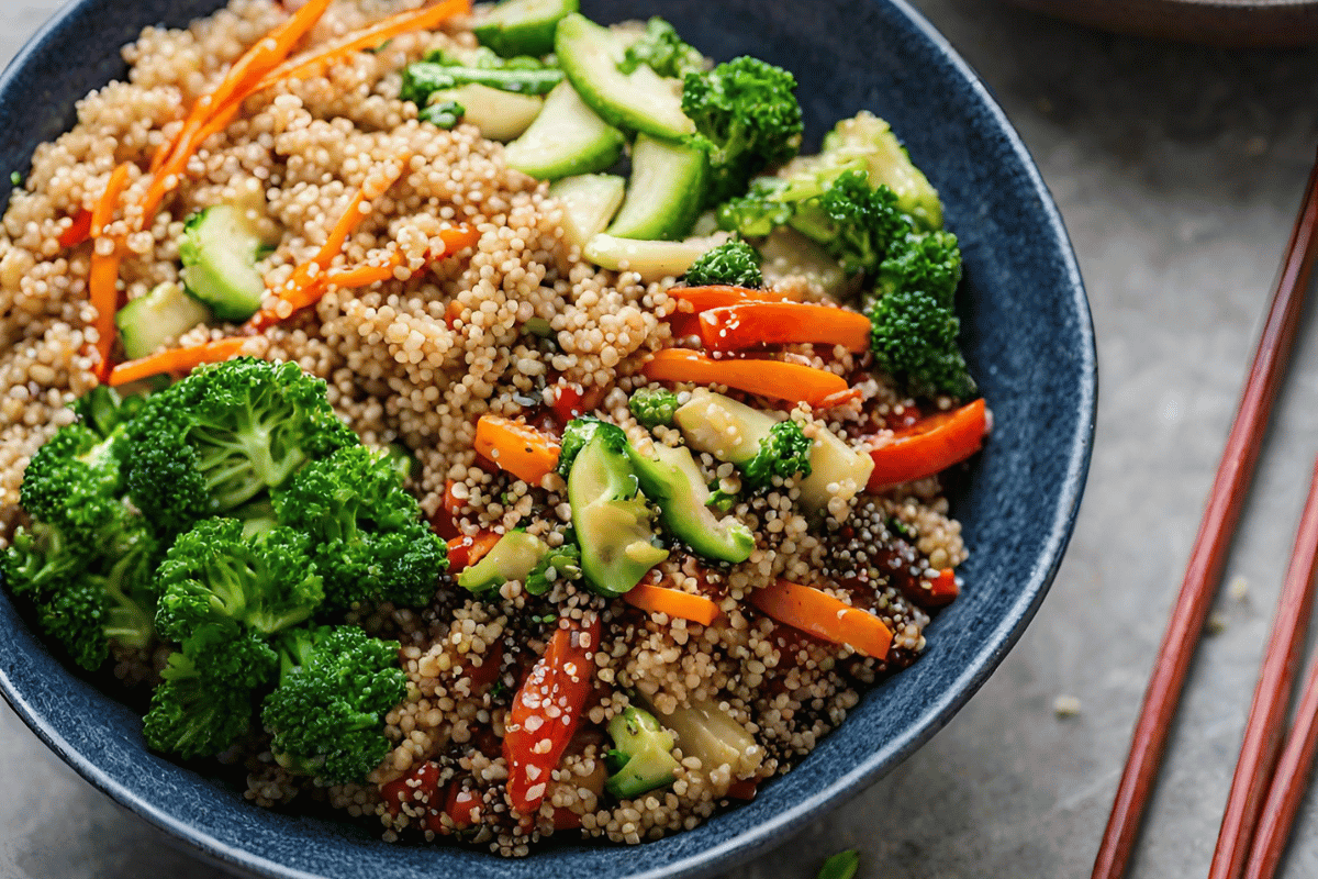 Vegetarian Stir-Fry Quinoa Bowl Recipe