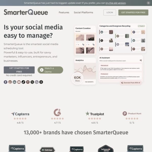 SmarterQueue Social Media Manager